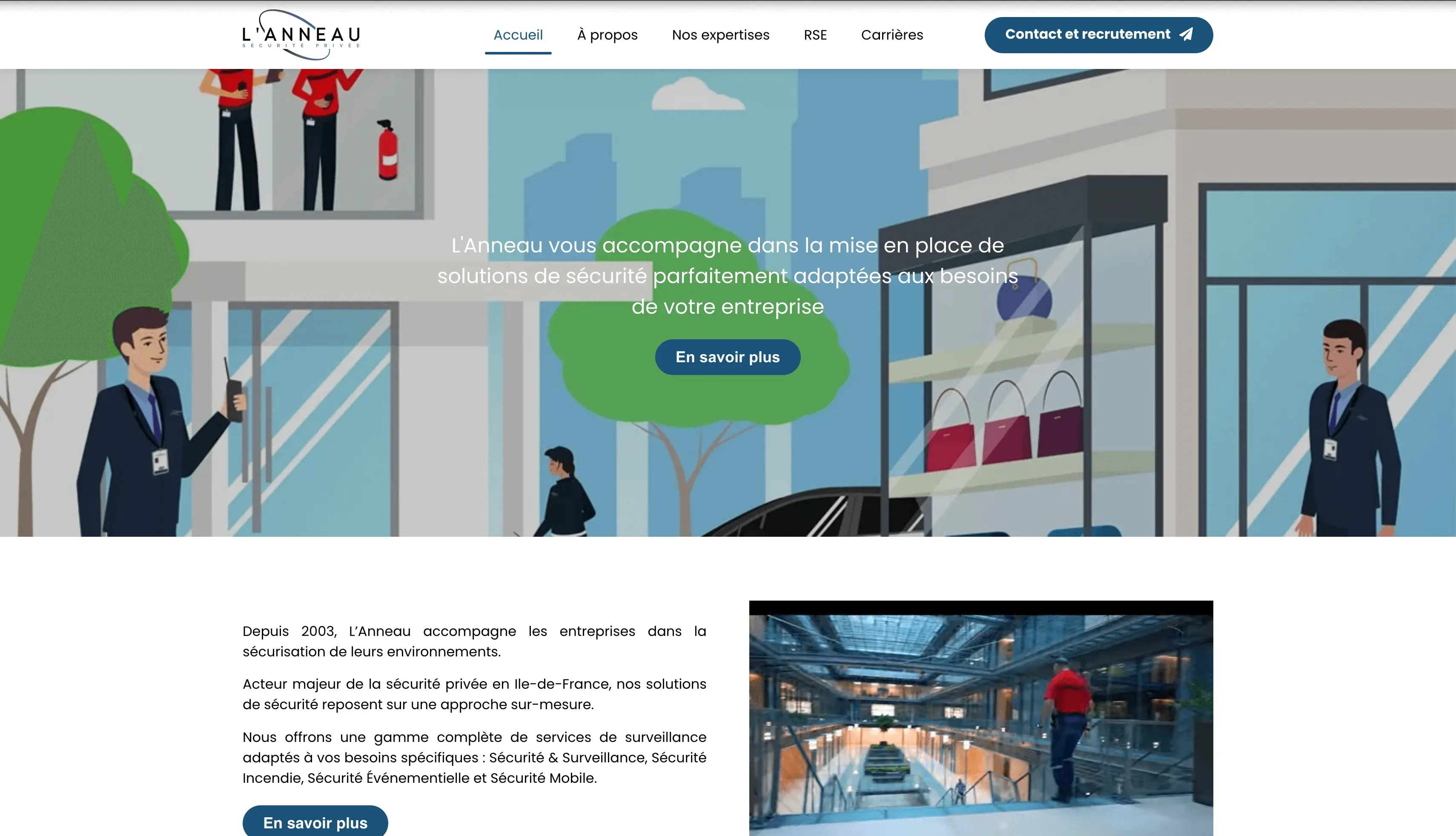 L'anneau Sécurité : Conception d’un site vitrine WordPress pour une entreprise spécialisée en solutions de sécurité d'entreprise.
