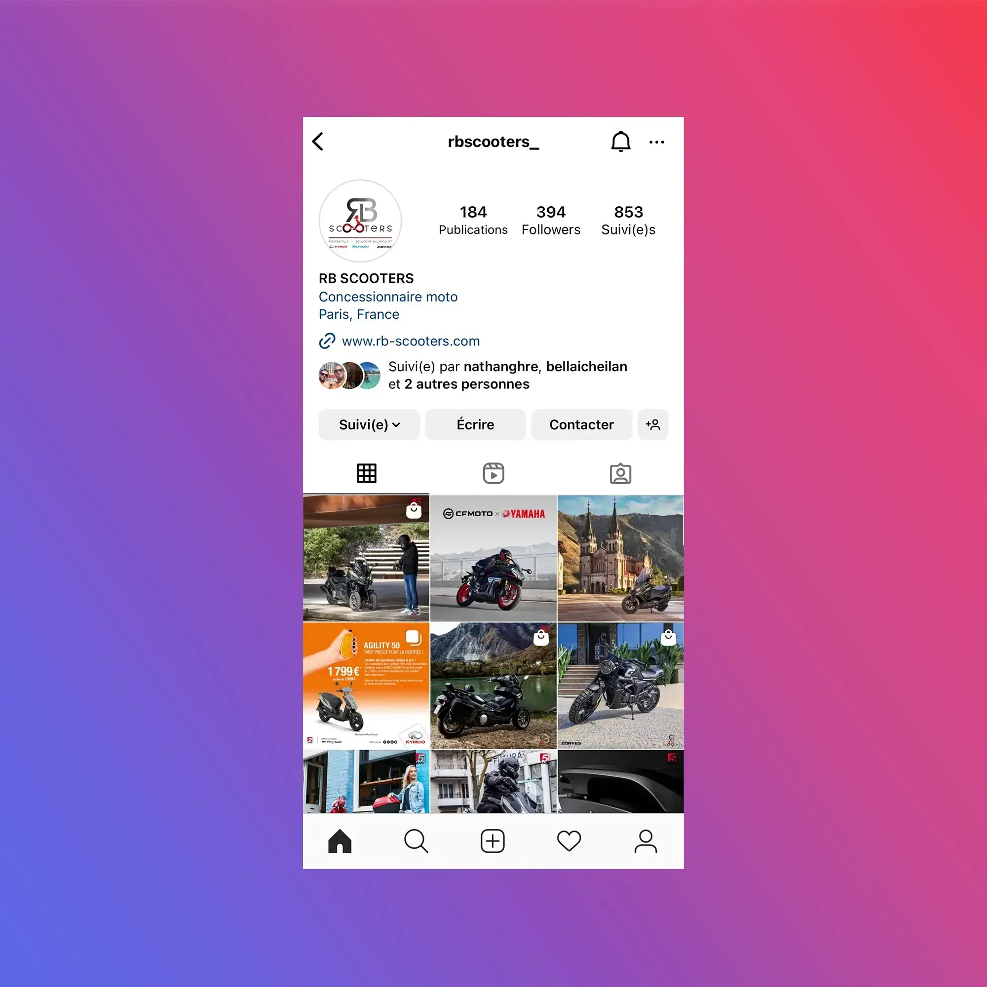 Rb Scooters - Branding : Élaboration d’une identité visuelle impactante et stratégie Instagram pour maximiser la notoriété.